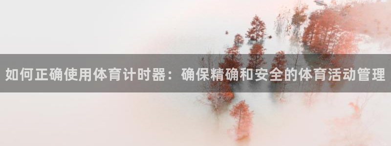 如何正确使用体育计时器：确保精确和安全的体育活动管理